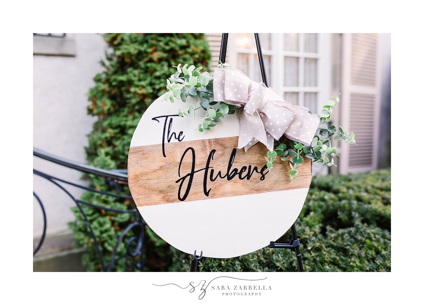welcome sign for fall Glen Manor House wedding ceremony 