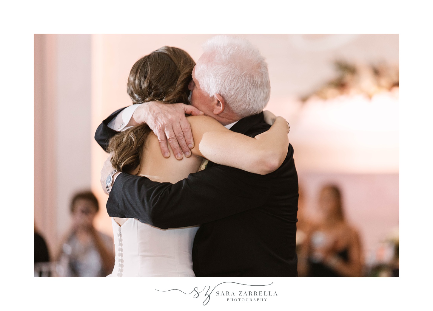 dad and bride hug during dance
