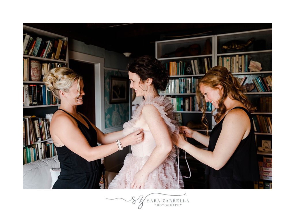 Bittersweet Farm Wedding Celebration with Pink Dress for Bride