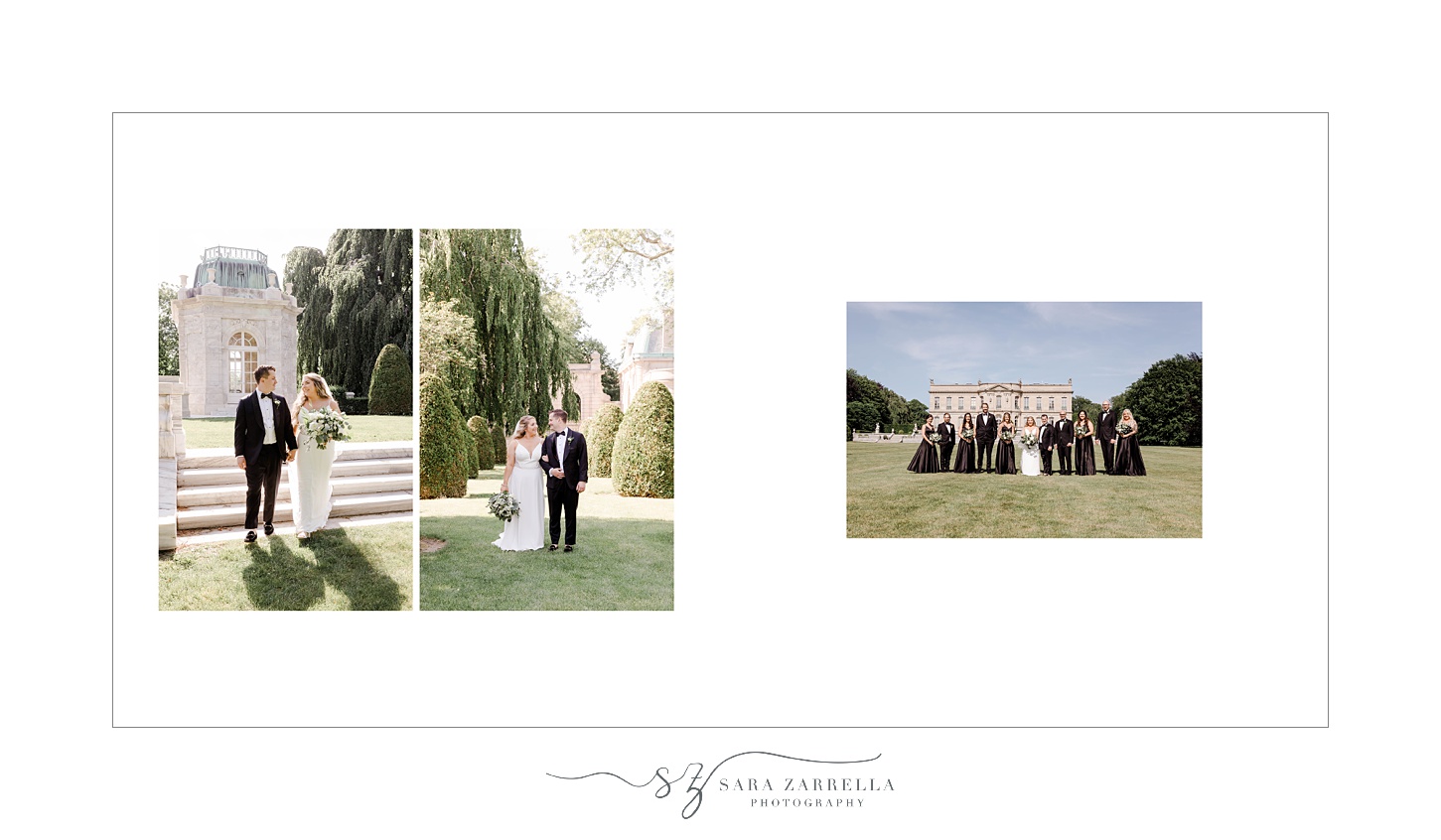 wedding album for Newport Beach House and The Elms wedding day