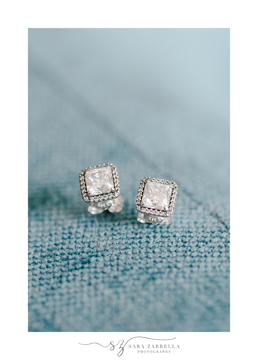 bride's diamond earrings in Newport RI