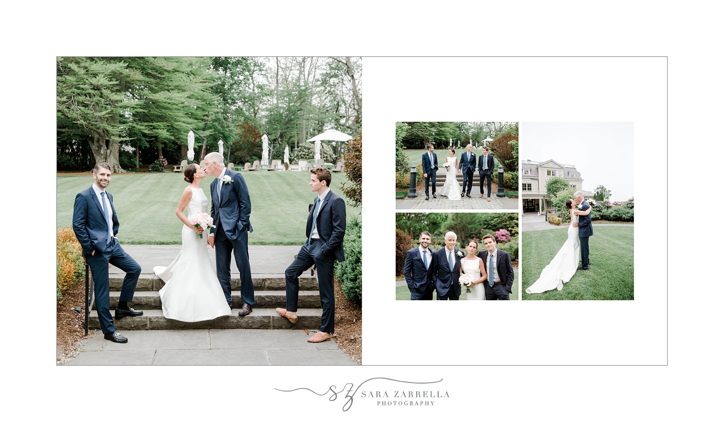 The Chanler wedding storybook album designed by RI wedding photographer Sara Zarrella Photography