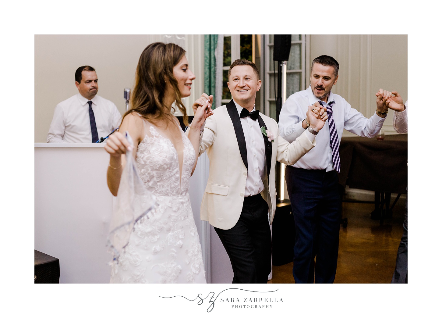 couple dances during Portsmouth RI wedding reception