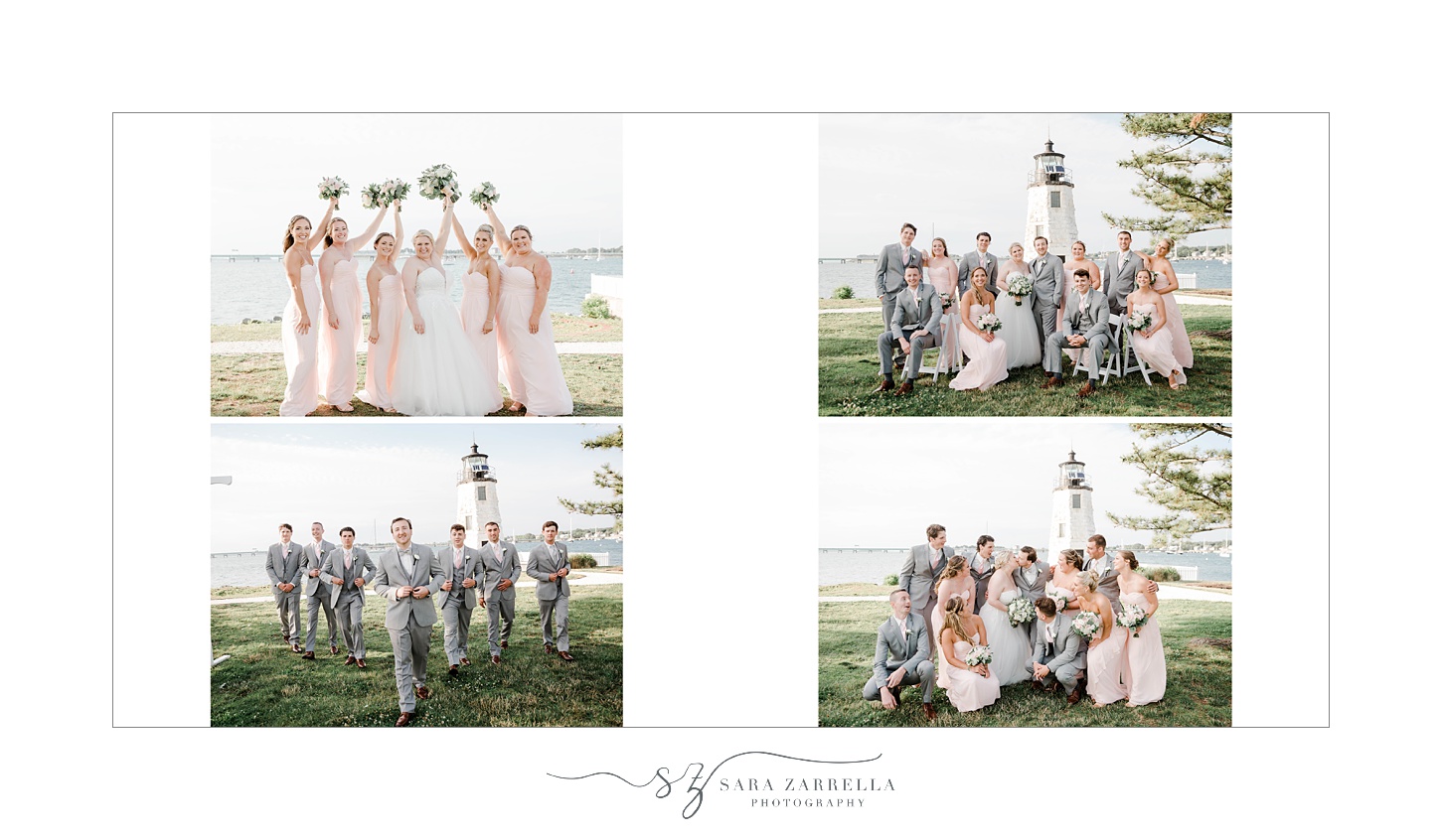 Gurney's Resort wedding storybook album by RI wedding photographer Sara Zarrella Photography