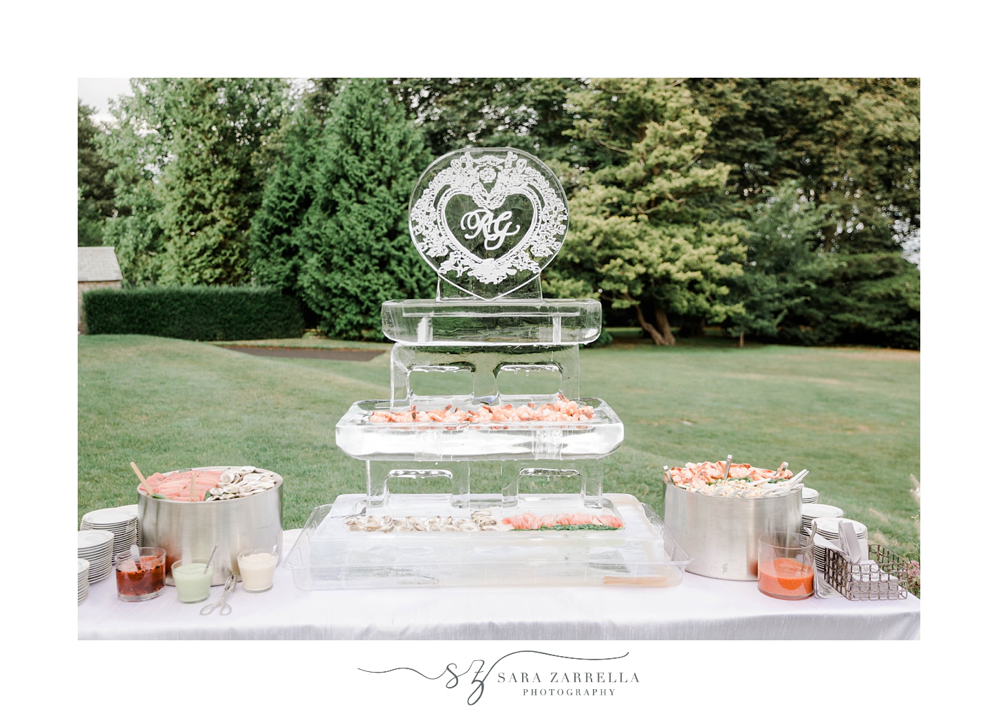 appetizer display for Newport RI wedding reception