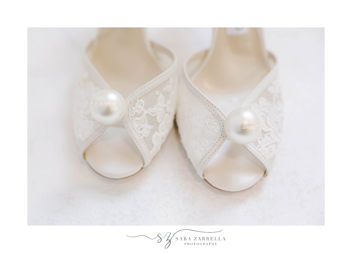 bride's classic shoes with pearl detail 