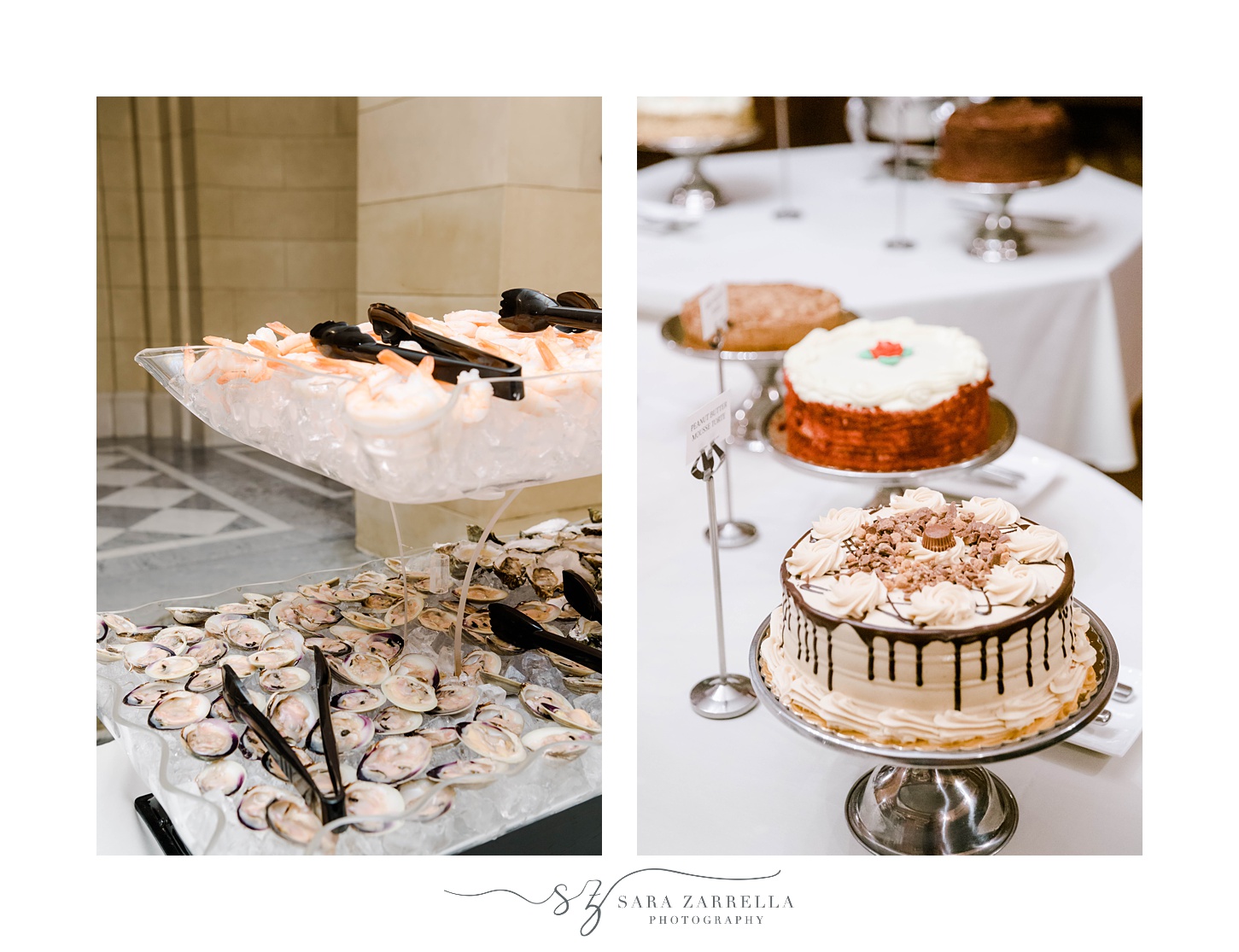 dessert display at Aldrich Mansion