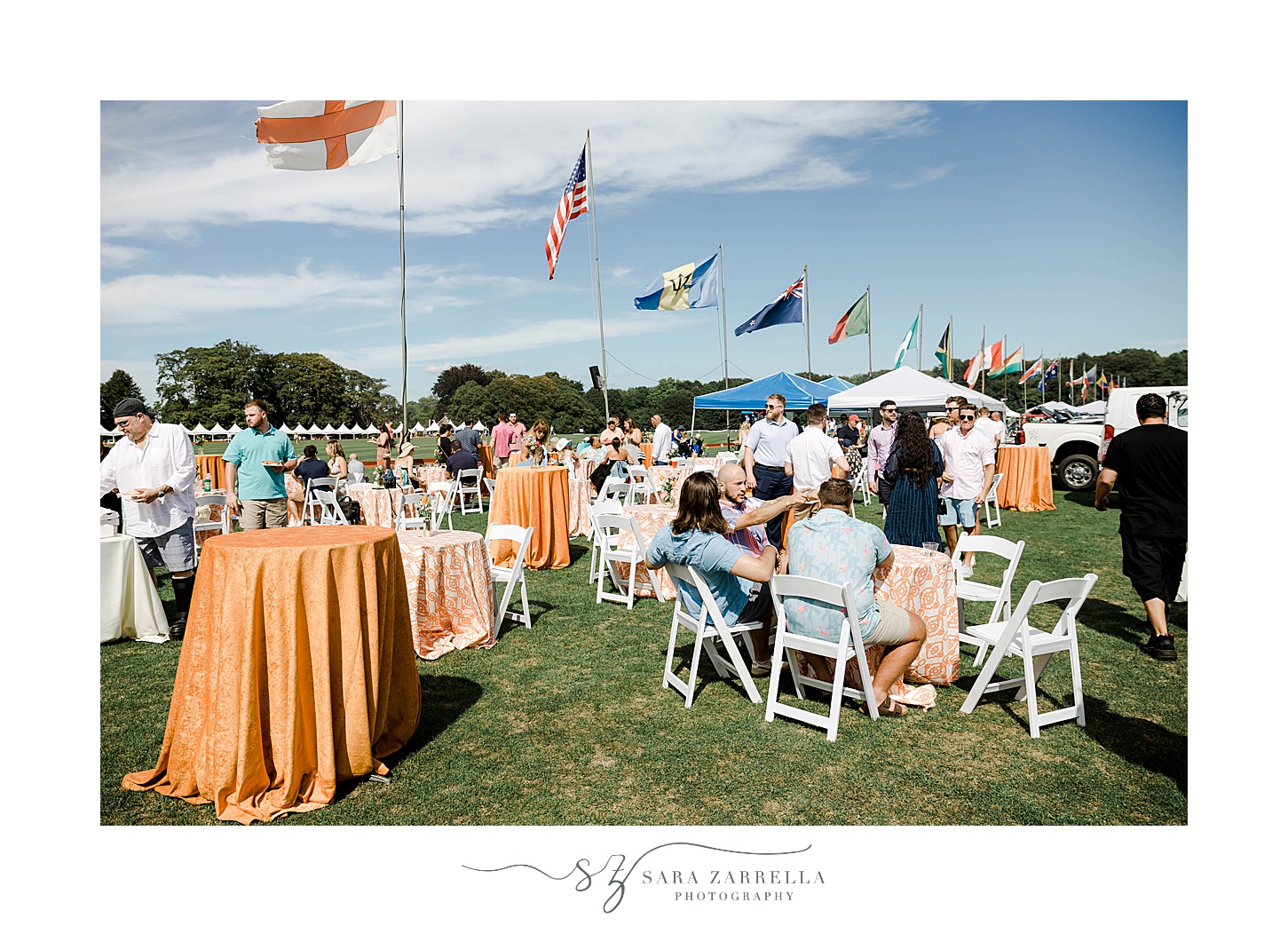 welcome dinner for wedding at Newport Polo match