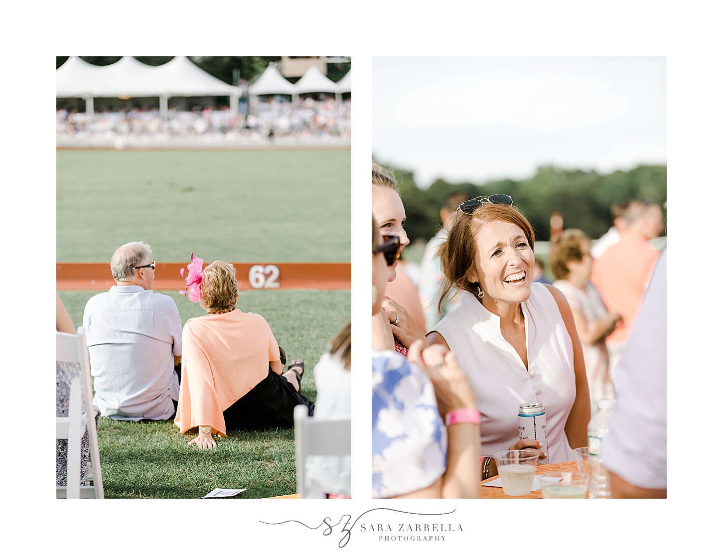 guests watch polo match in Rhode Island