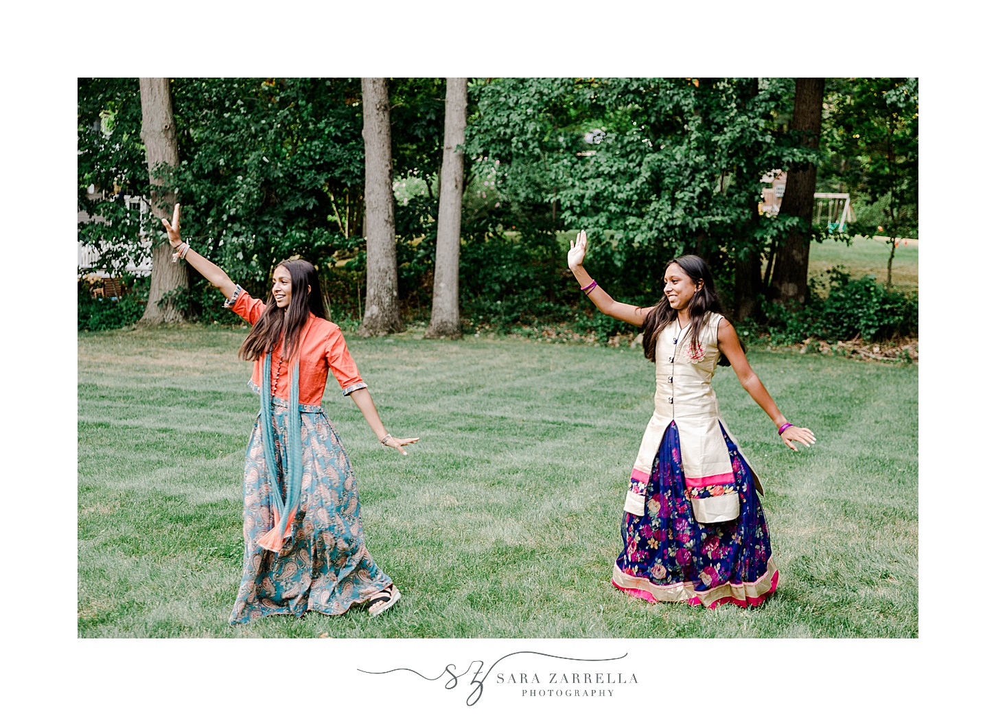 dances during traditional Indian wedding welcome event