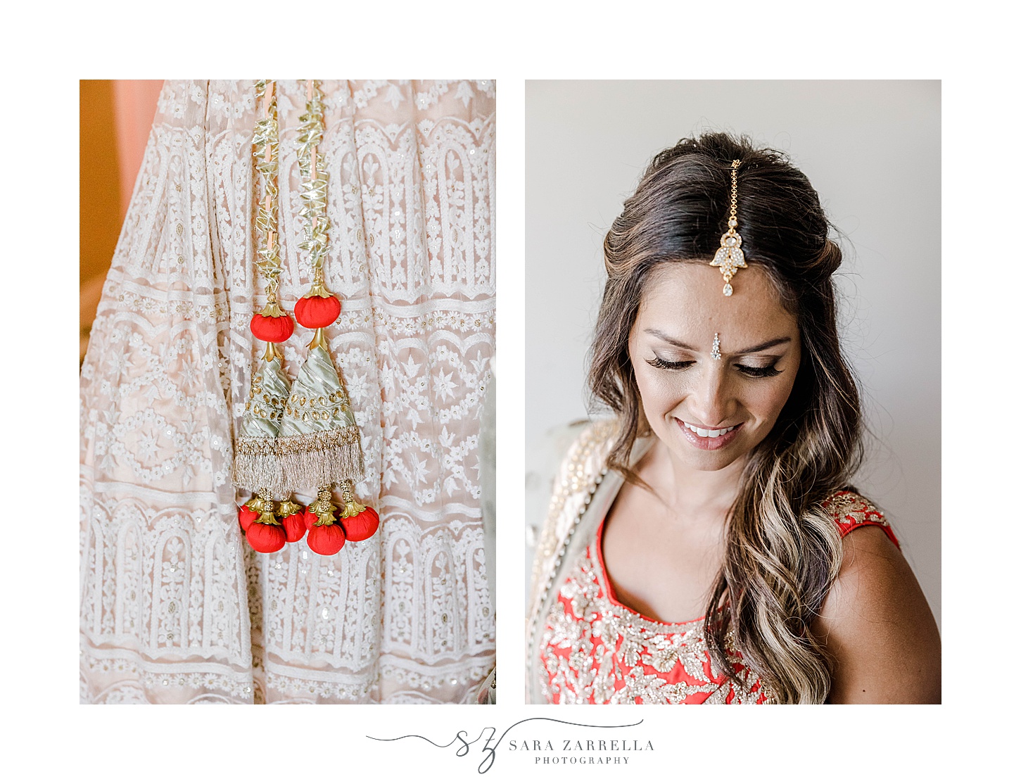 bride's details for Indian wedding at Newport Beach House