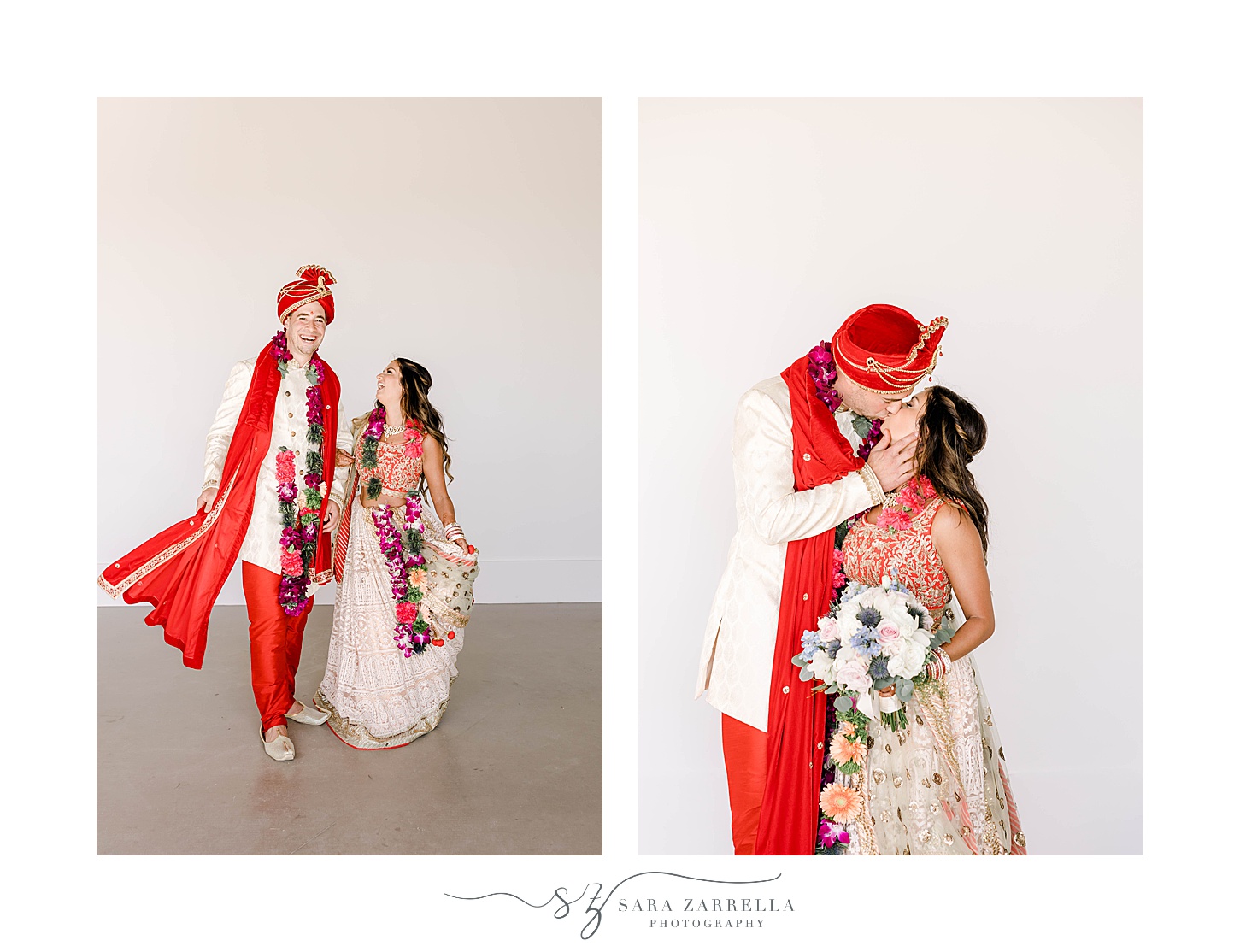 bride and groom walk together inside Newport Beach House