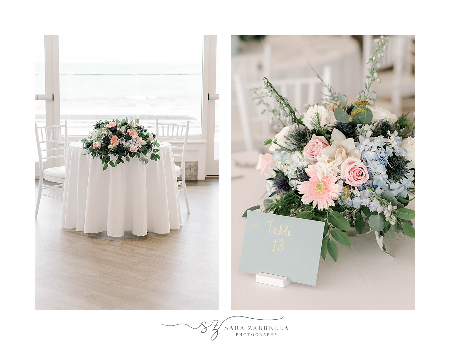 floral displays for Newport Beach House wedding reception 