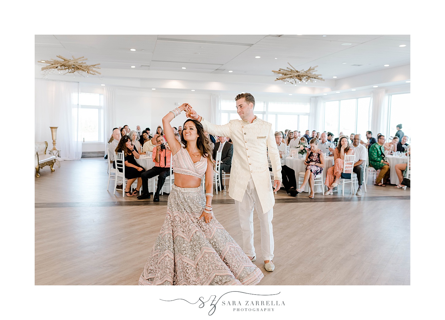 bride and groom dance at Newport Beach House