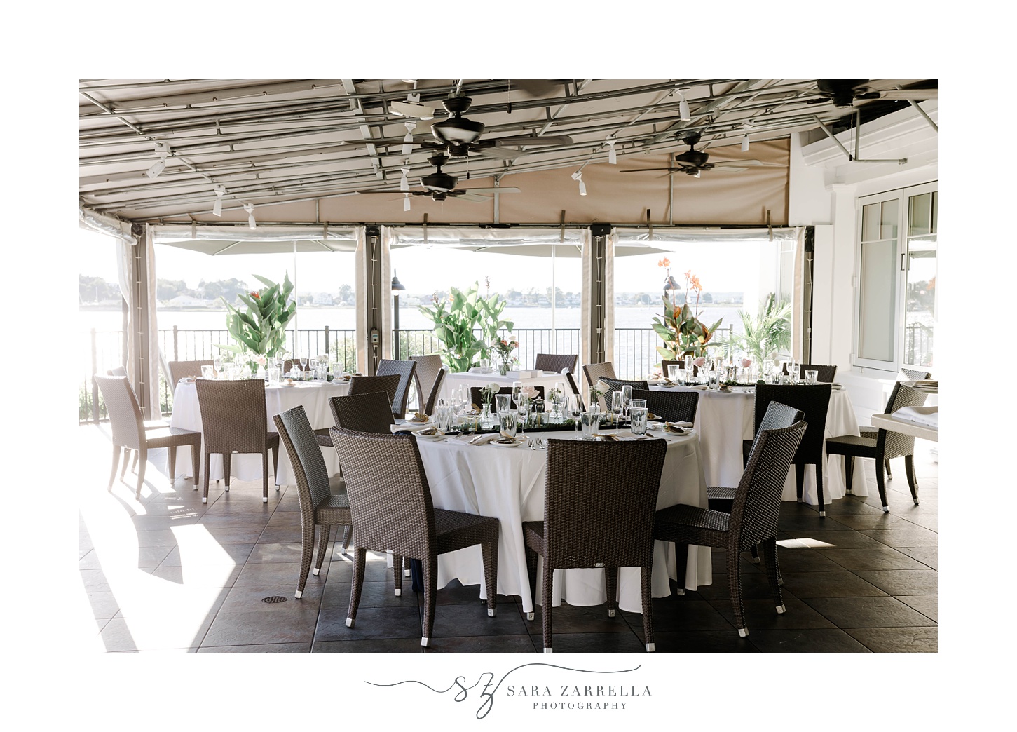 seating for intimate dinner and reception at The Boat House