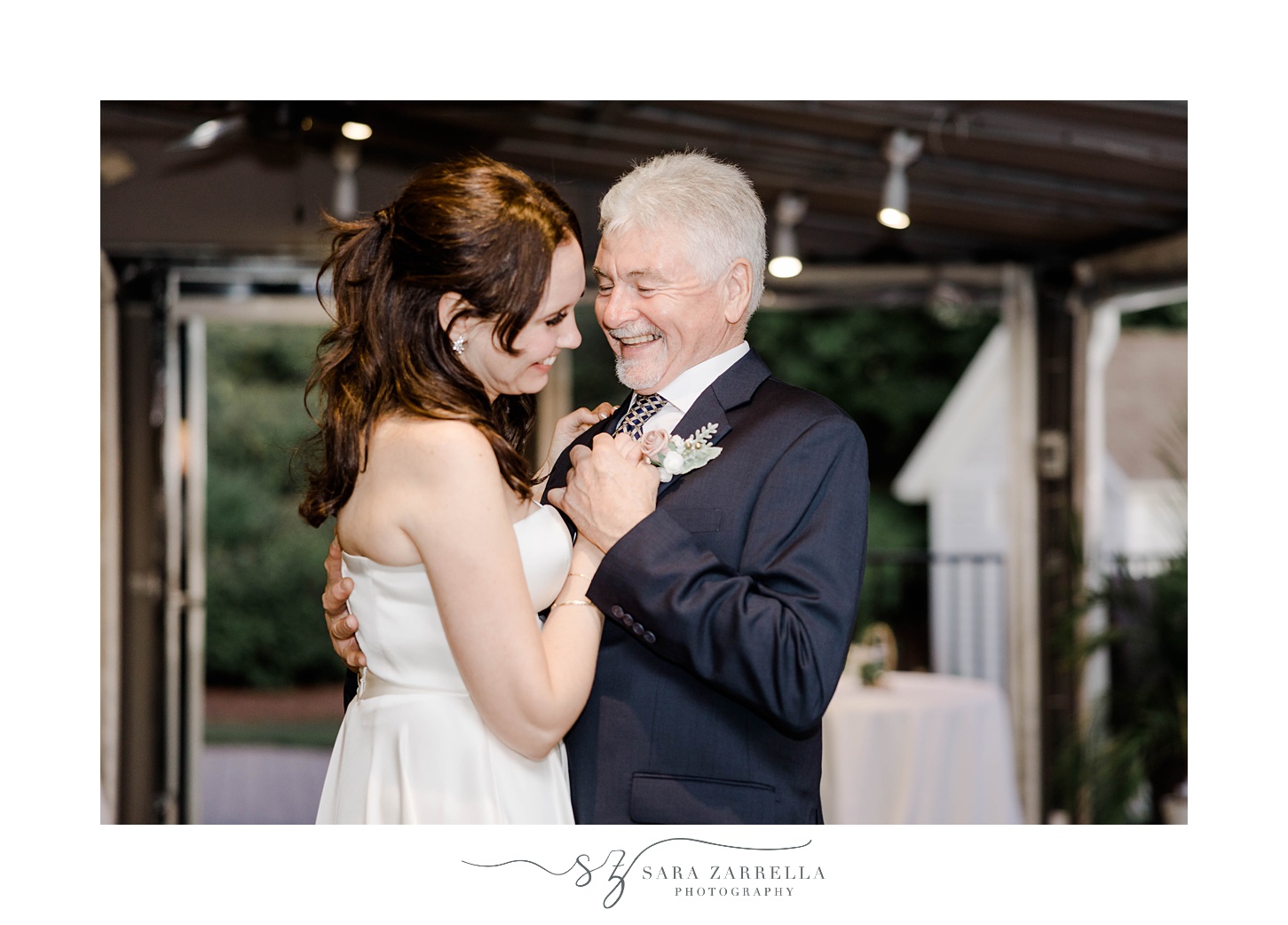 bride dances with father at reception