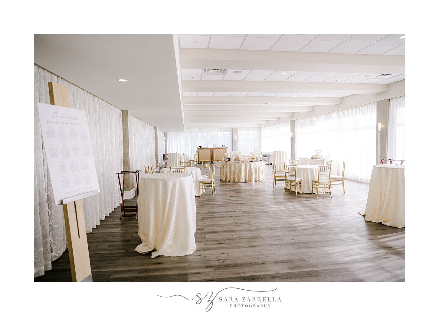Atlantic Resort Wyndham wedding reception with ivory details 