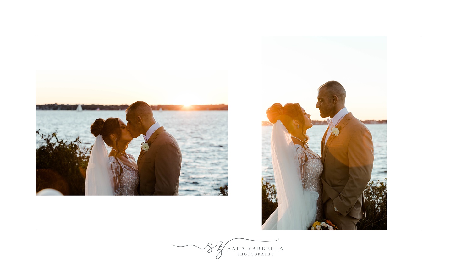 Newport Harbor Island resort wedding storybook album by Sara Zarrella Photography 