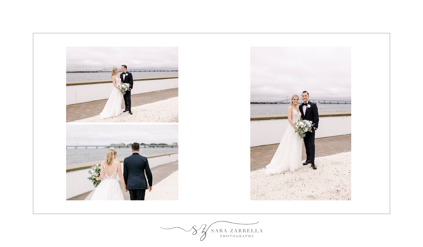 Newport Harbor Island Resort wedding storybook album by Sara Zarrella Photography