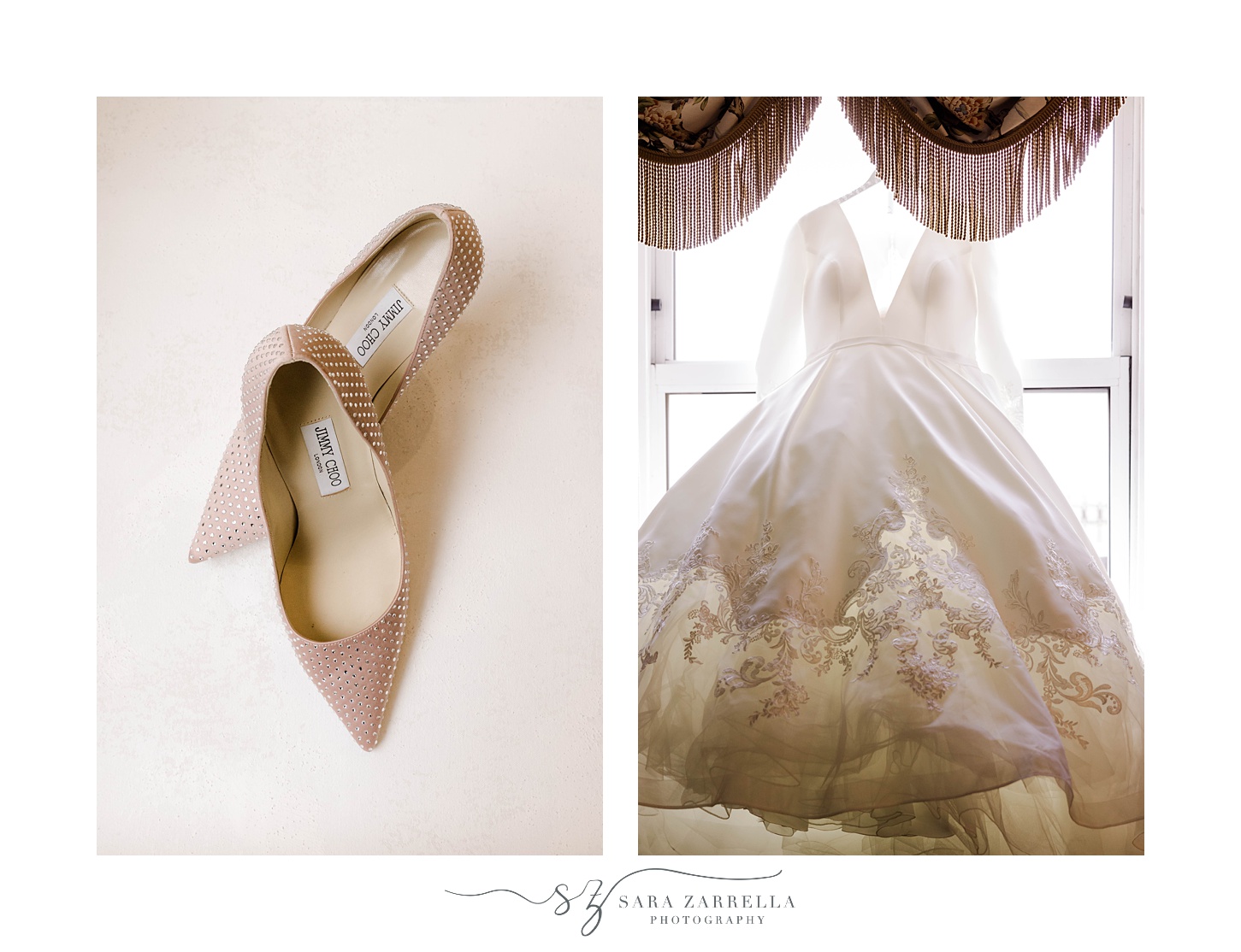 bride's details for winter wedding at The Graduate Providence 