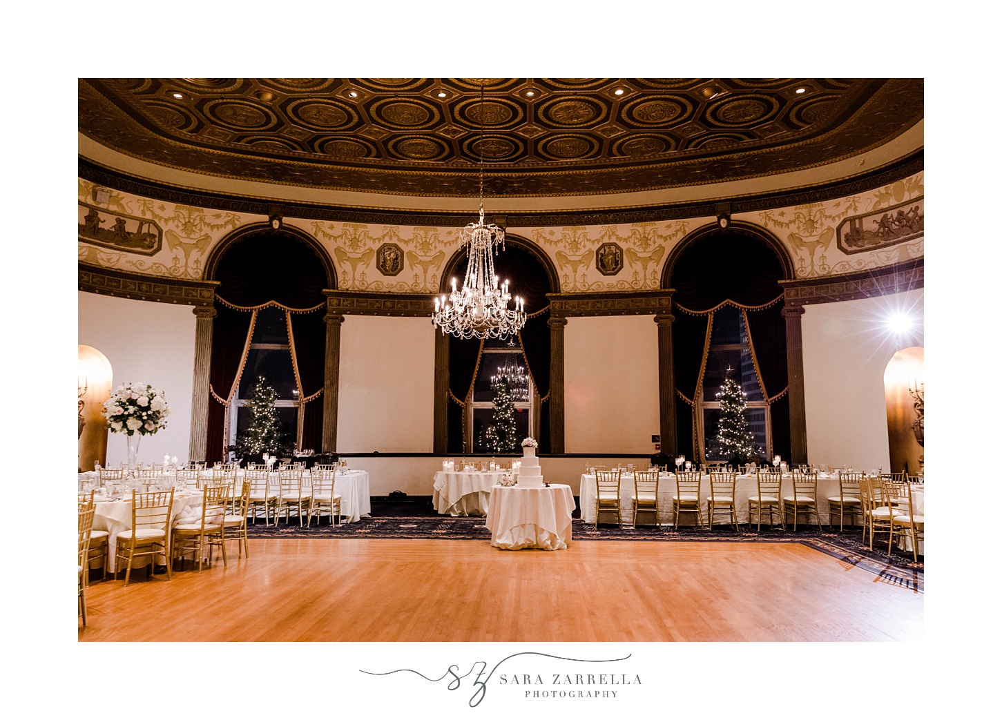 Providence RI wedding reception in Graduate ballroom