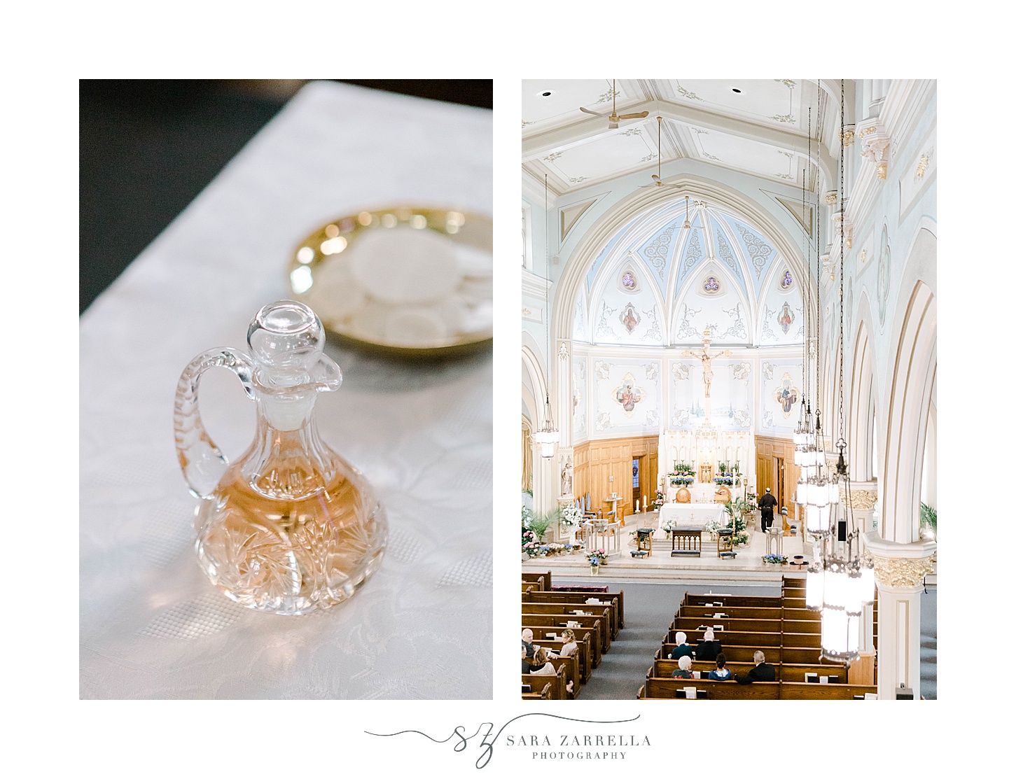 details for Catholic ceremony inside Our Lady of the Rosary