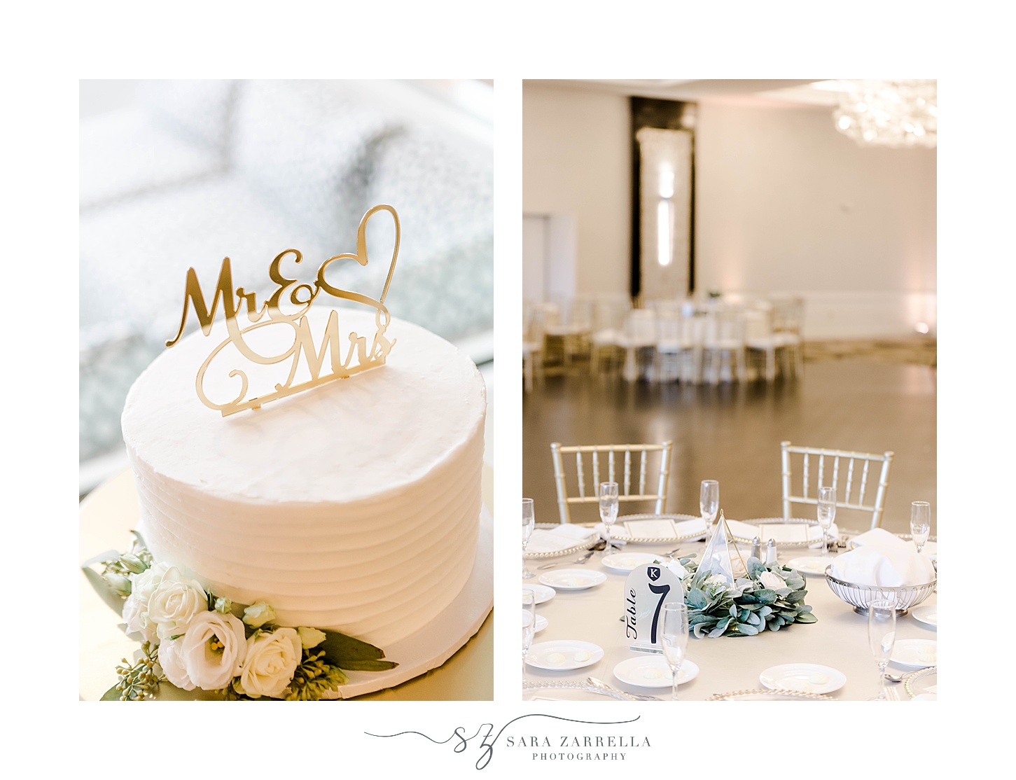 wedding cake with custom Mr & Mrs topper
