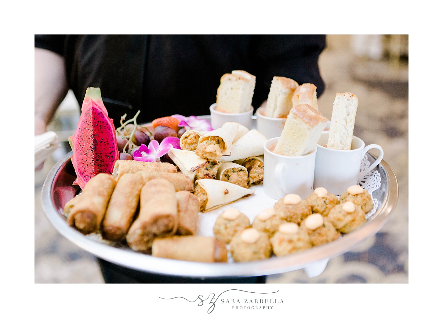 dessert tray at Kirkbrae Country Club wedding reception