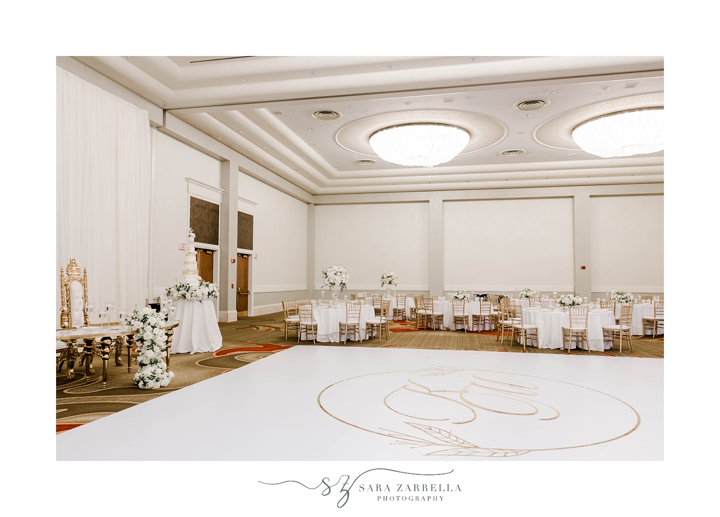 Omni Providence Hotel wedding reception ballroom