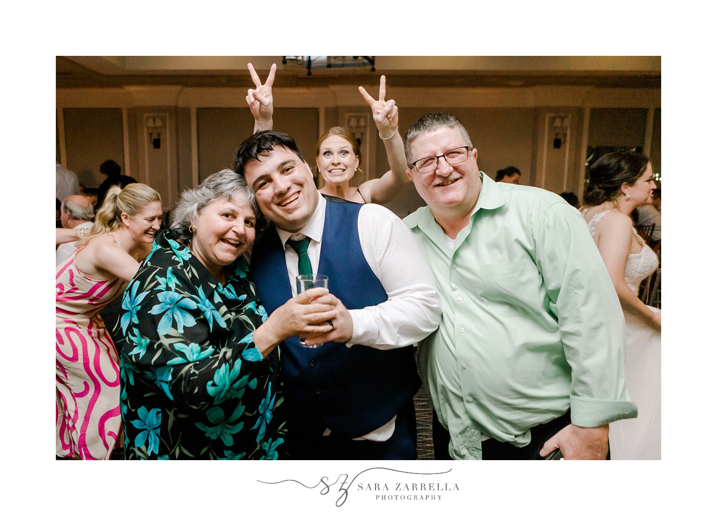 guests dance during Harbor Lights wedding reception 