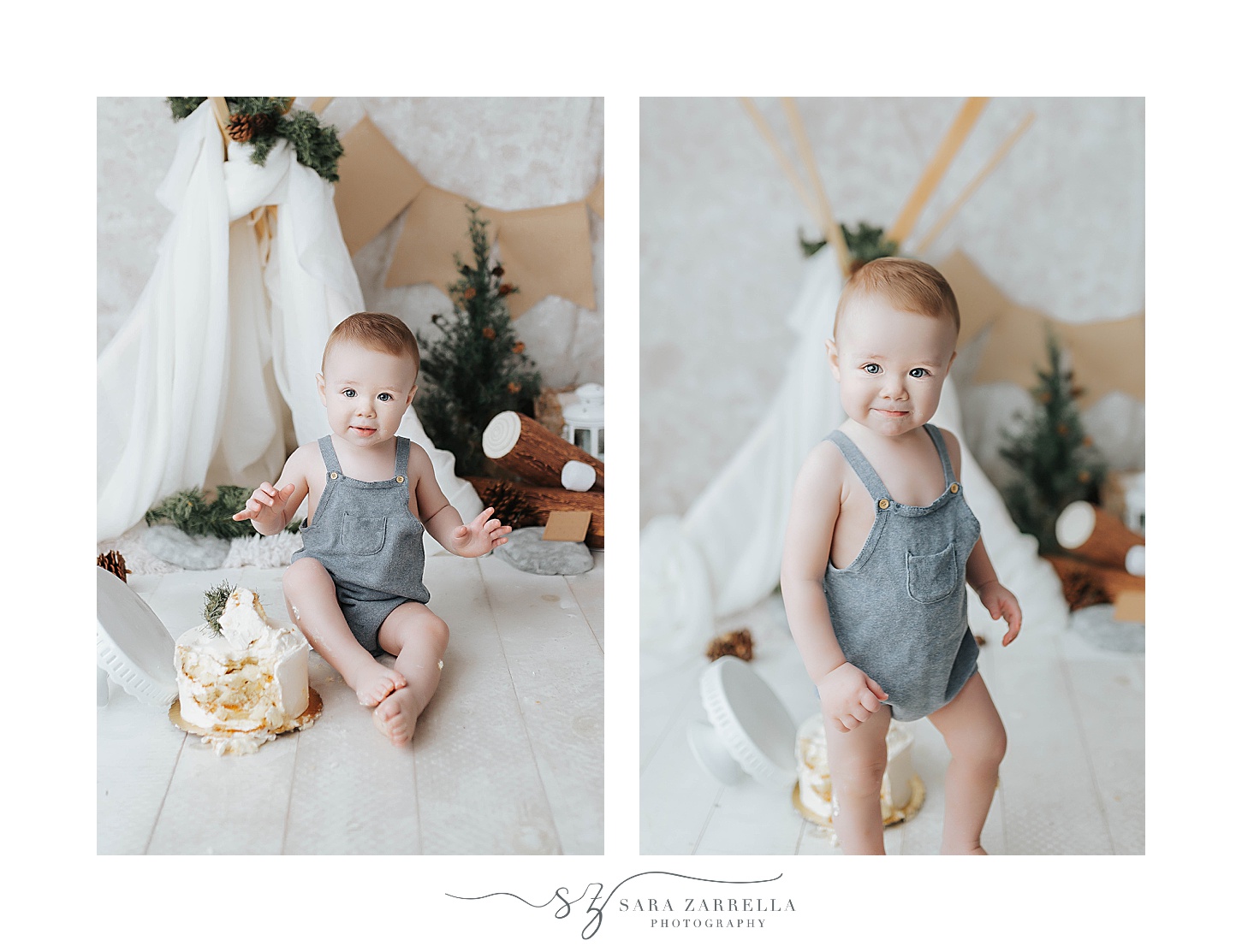 what to expect with cake smash portraits with Sara Zarrella Photography