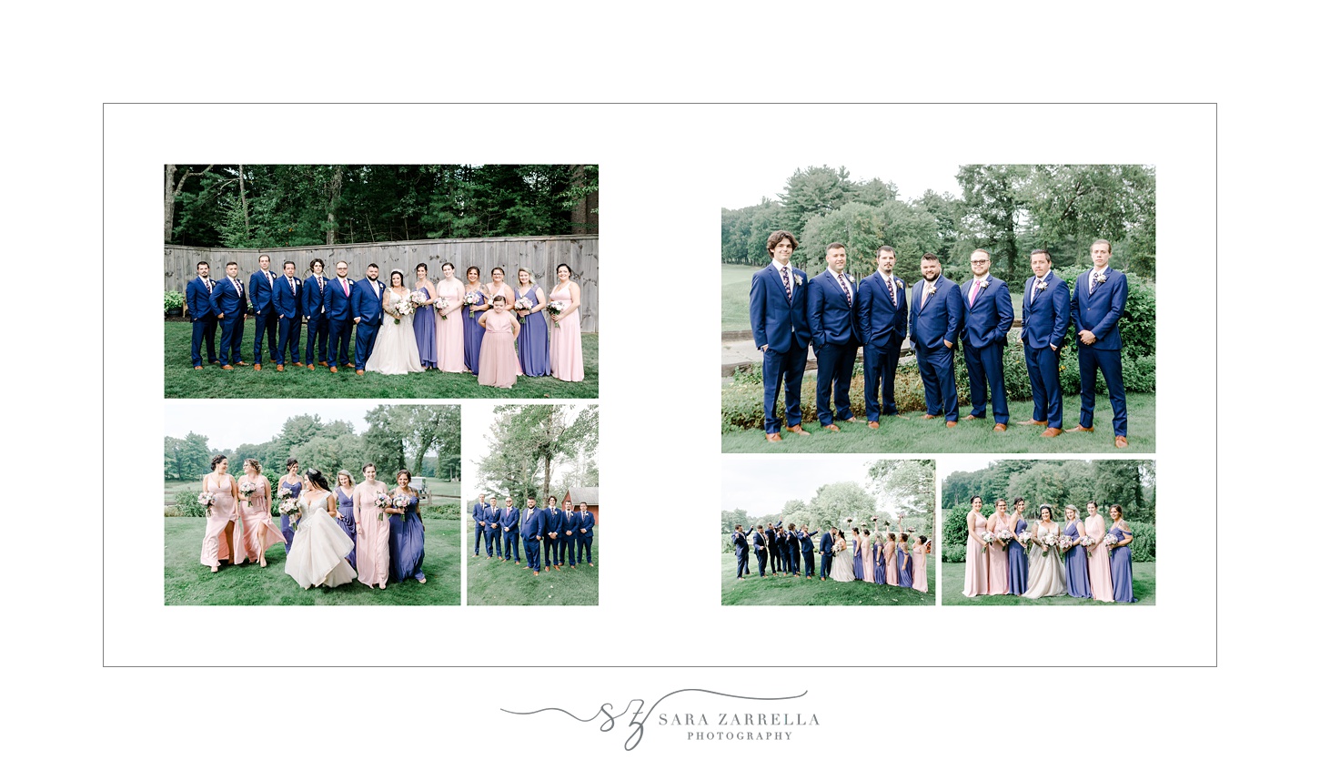 Blissful Meadows wedding storybook album designed by New England wedding photographer Sara Zarrella Photography