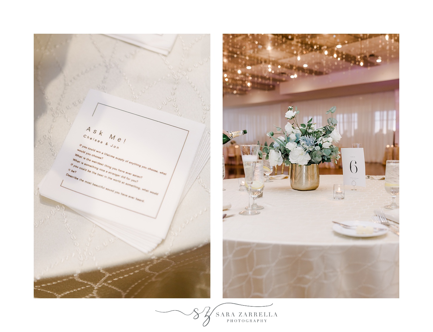 place setting with custom napkins at the Atlantic Wyndham Resort
