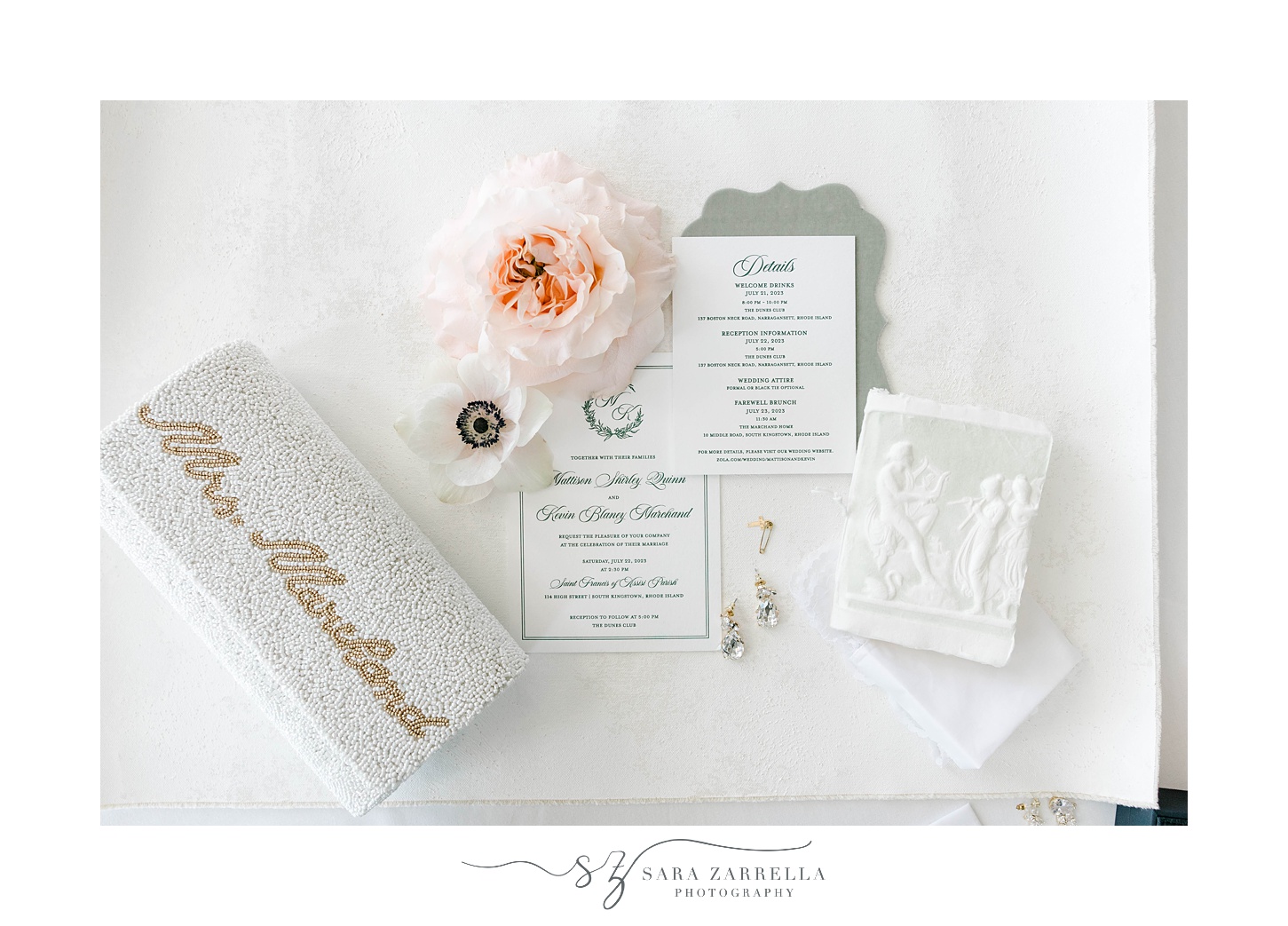 wedding invitation suite with pink flowers