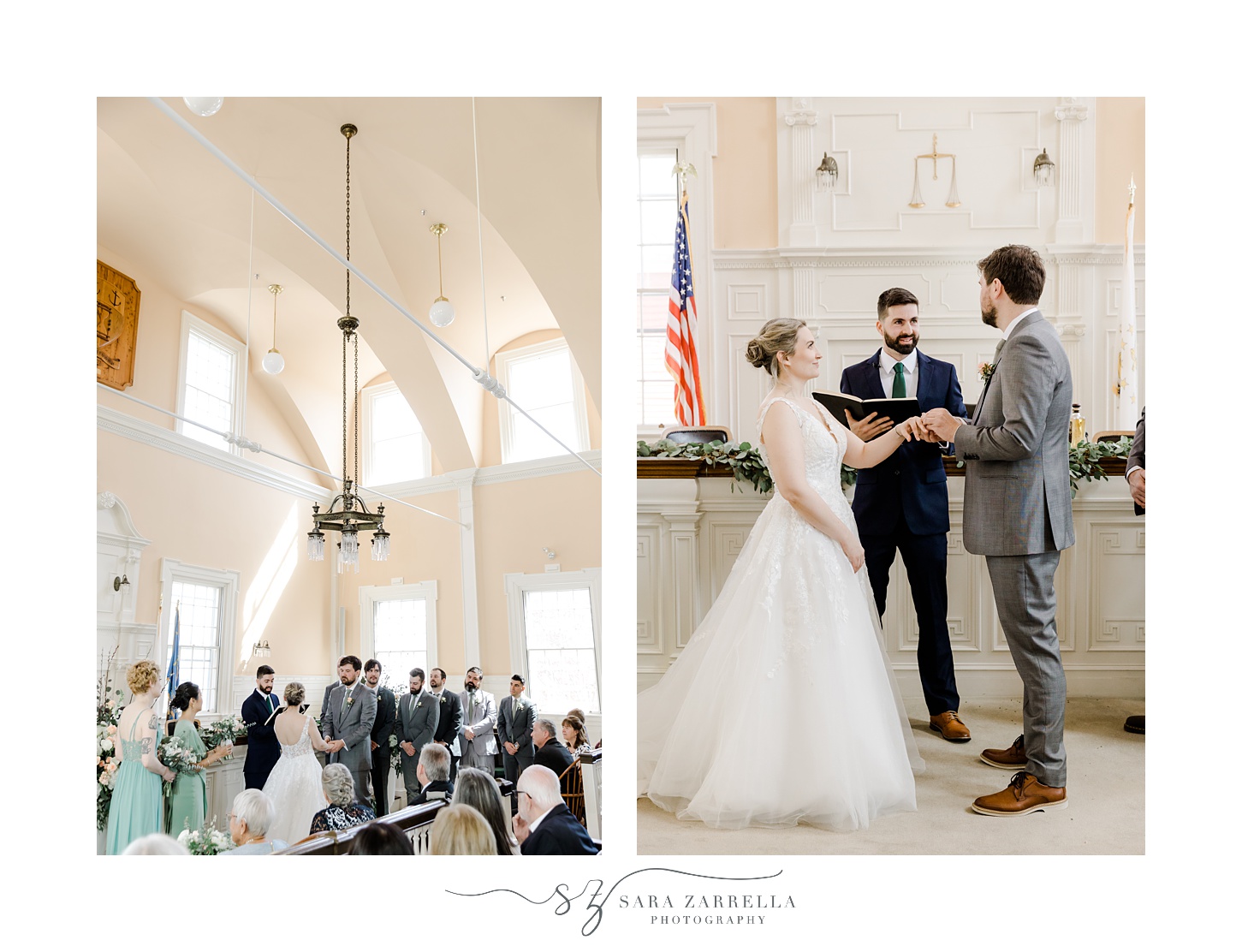 East Greenwich Town Hall wedding ceremony 