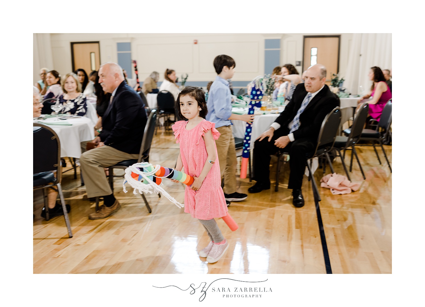 kids play during East Greenwich Town Hall wedding reception