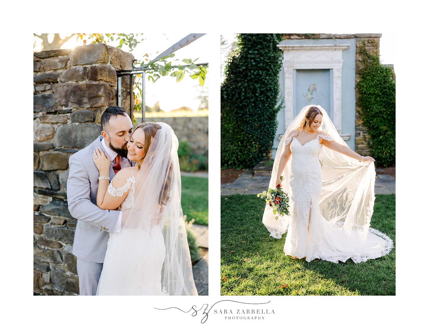 groom kisses bride's cheek in front of light blue door at Shepard's Run