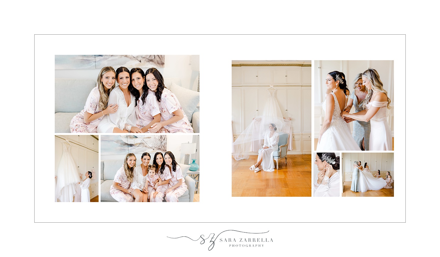 storybook wedding album designed by Rhode Island wedding photographer Sara Zarrella Photography