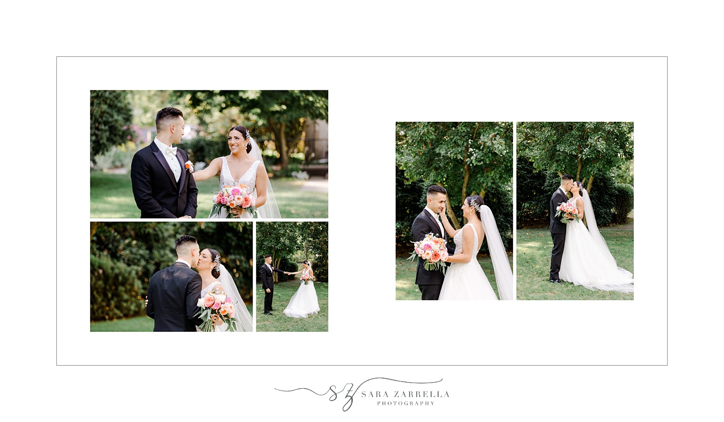 storybook wedding album designed by Rhode Island wedding photographer Sara Zarrella Photography
