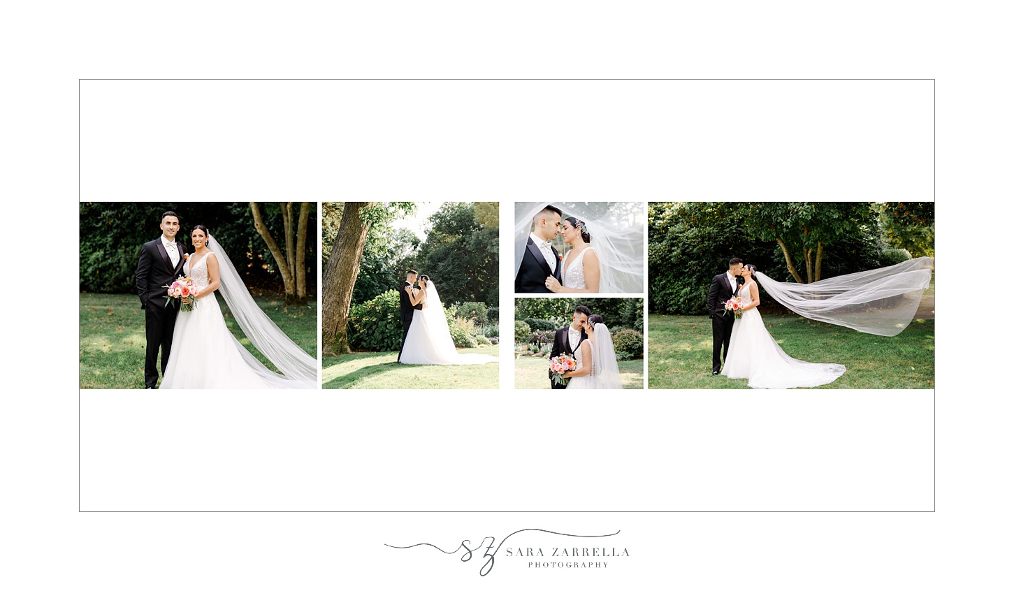 storybook wedding album designed by Rhode Island wedding photographer Sara Zarrella Photography