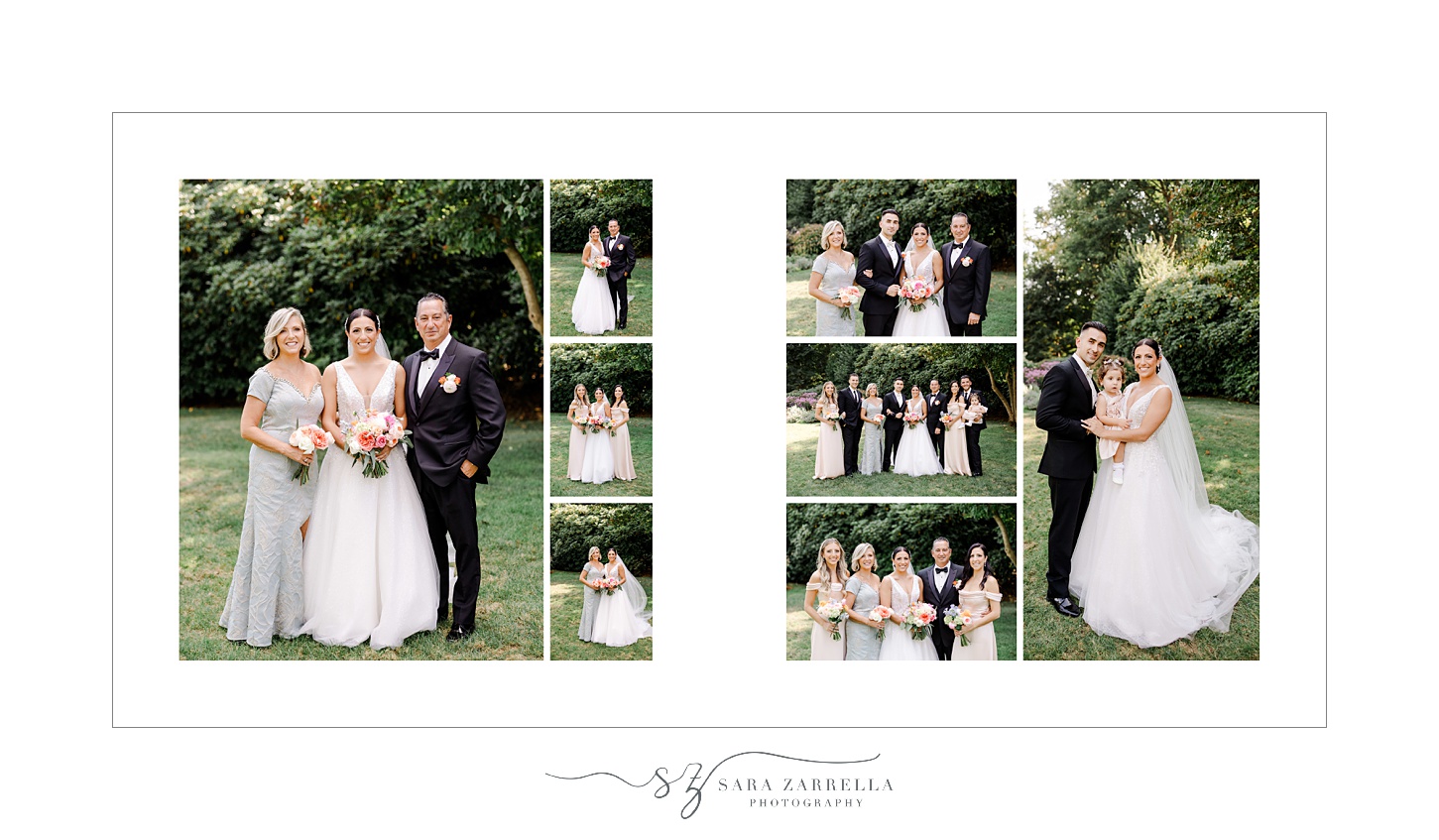 storybook wedding album designed by Rhode Island wedding photographer Sara Zarrella Photography
