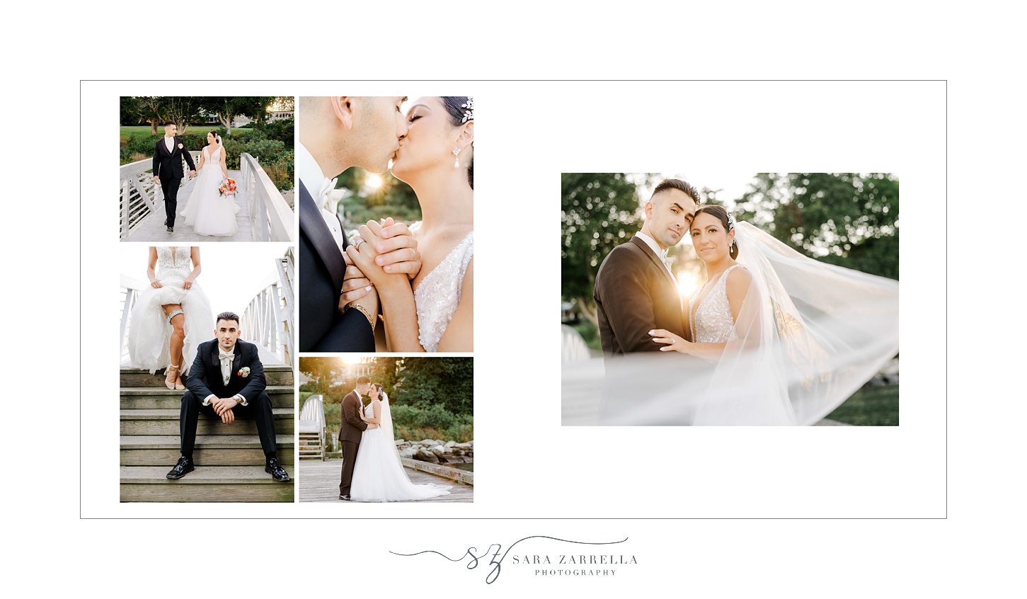 storybook wedding album designed by Rhode Island wedding photographer Sara Zarrella Photography