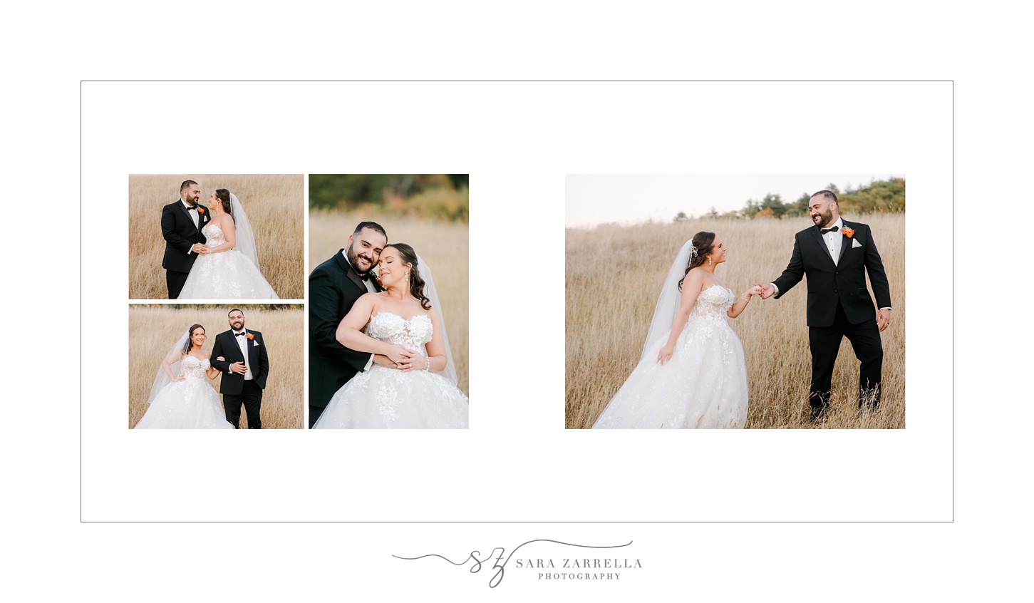 wedding storybook album for The Starting Gate vow renewal designed by New England wedding photographer Sara Zarrella Photography