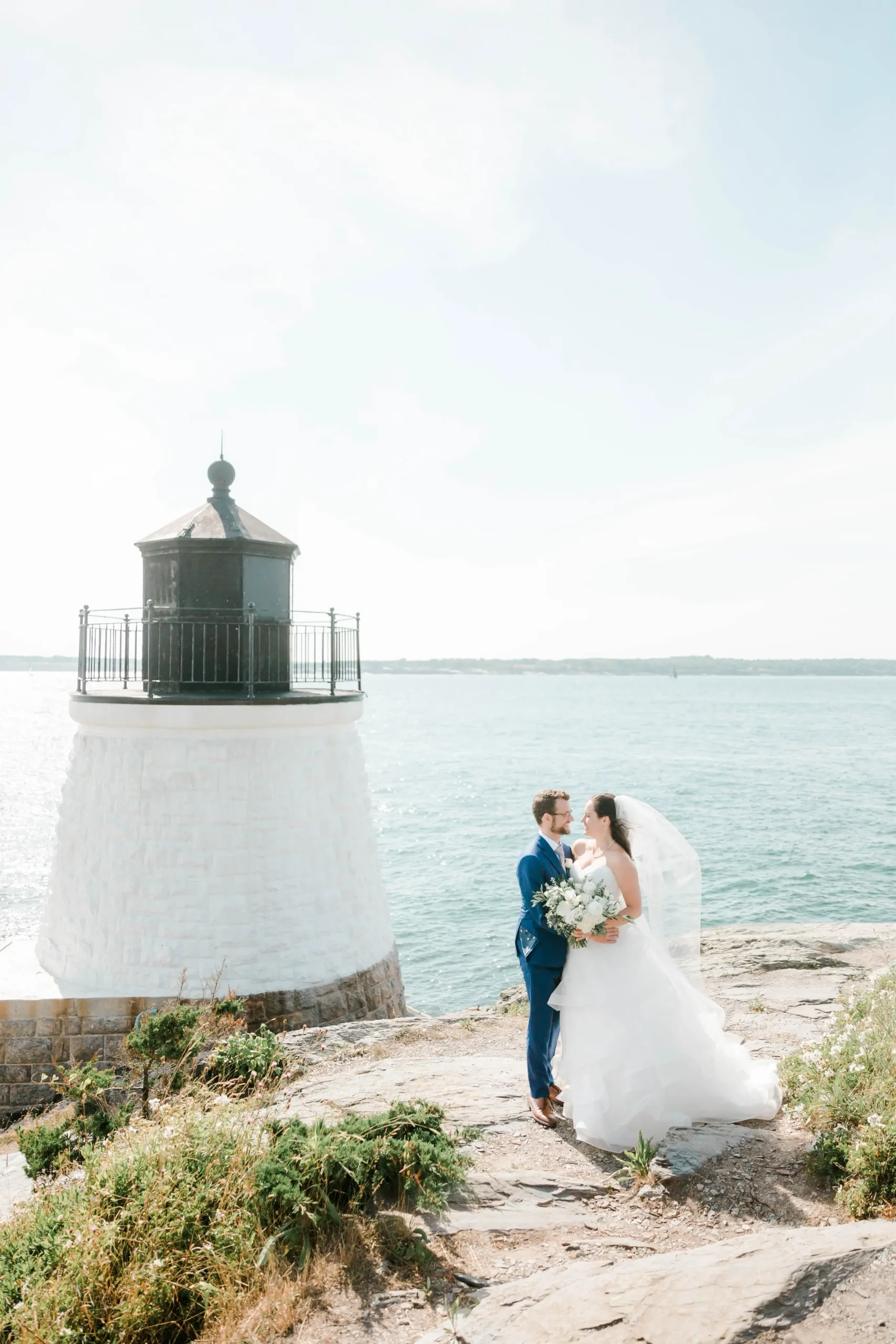 Intimate Wedding Ceremony at The Lighthouse Castle Hill Newport