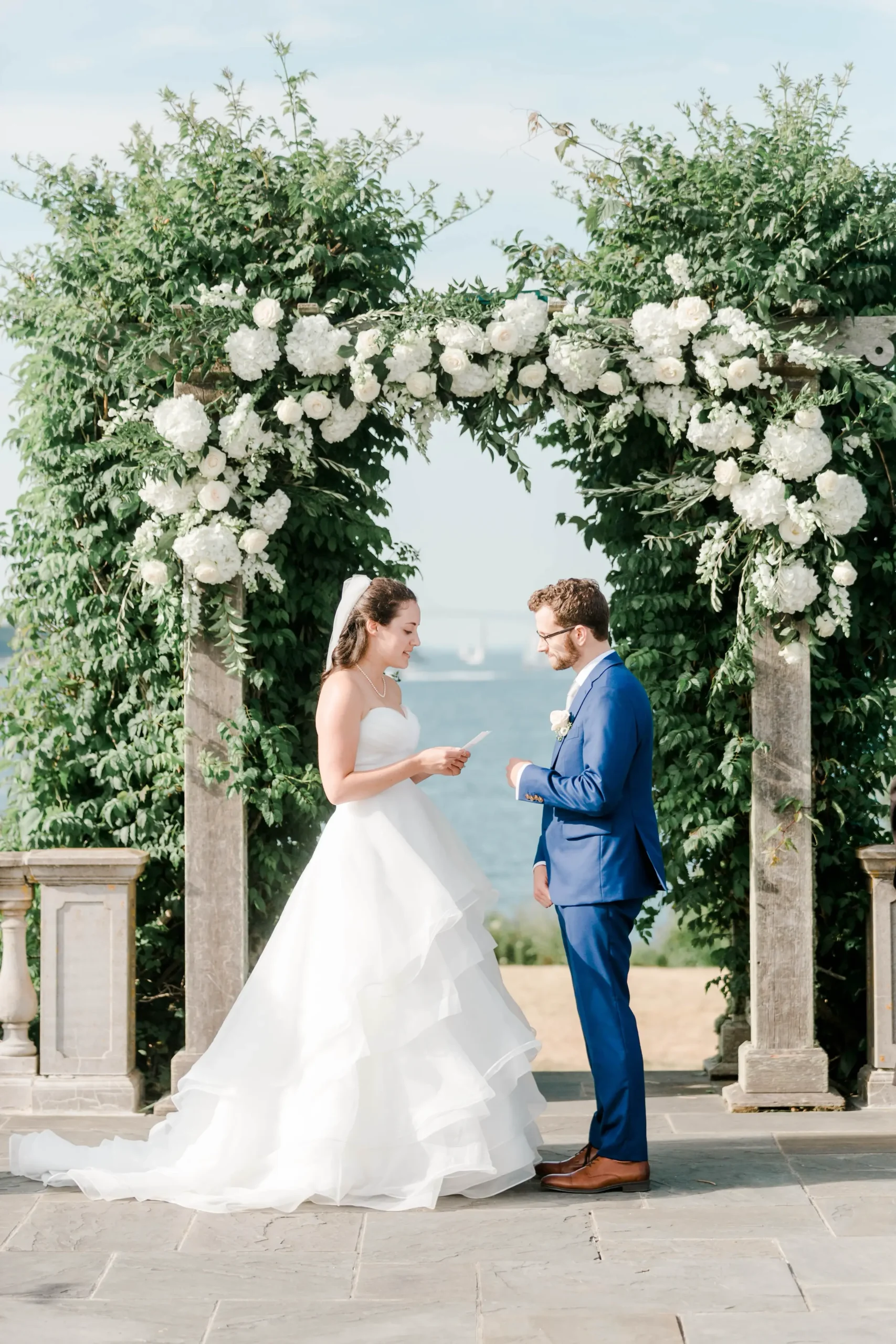Wedding Ceremony on The Lawn at Castle Hill